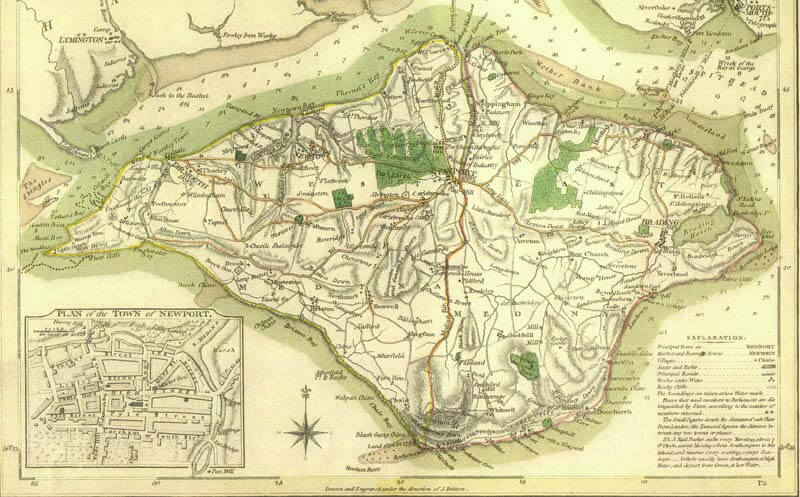Photo image of Isle of Wight map 1850