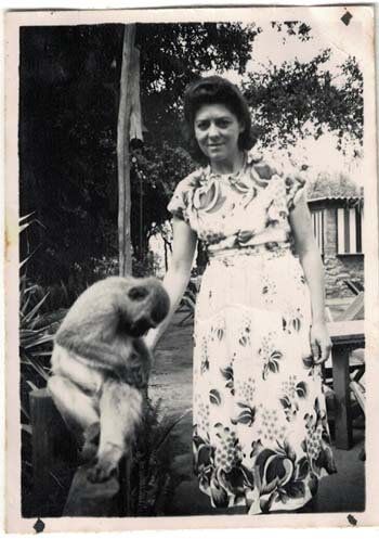 Photo image of Margo Williams with primate
