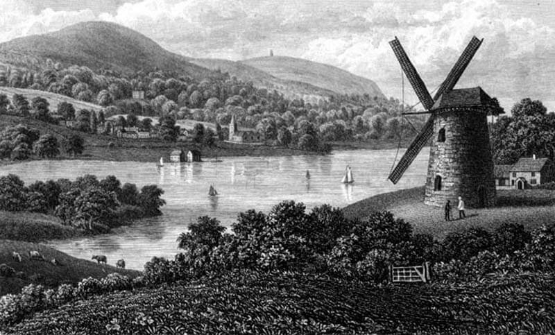 Image of Victorian print picture of Brading Haven circa 1850