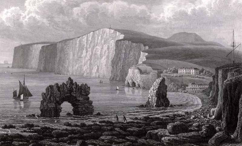 Image of Freshwater Bay circa 1850. Engraving by Brannon.