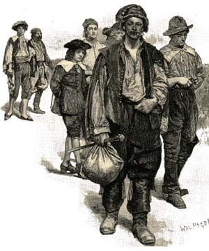 Image of engraving of smuggler characters.