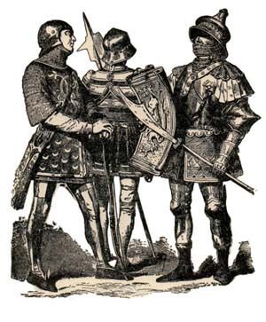 Illustration of 15th century soldiers