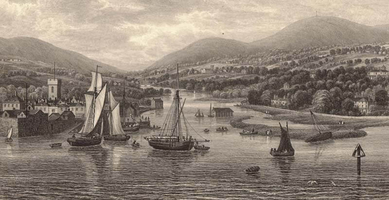 Image of Yarmouth circa 1850, engraving by Brannon.