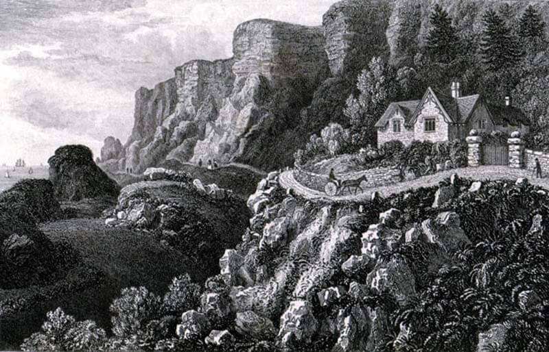 Illustration of the Undercliff region, Isle of Wight.