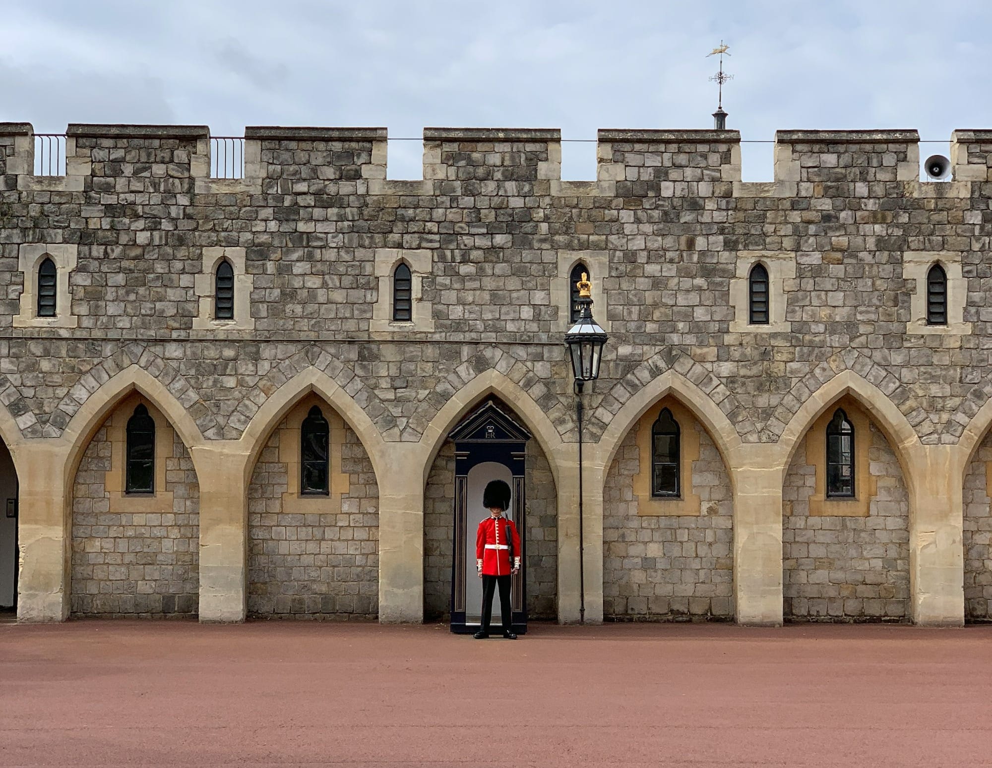 Photo of red coated guard at Windsor Castle