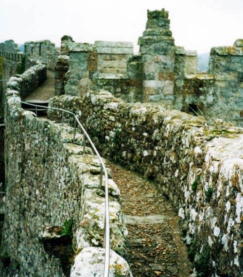 Photo image of the haunted battlements, Carisbrooke Castle, looking toward Heynoe's Loop