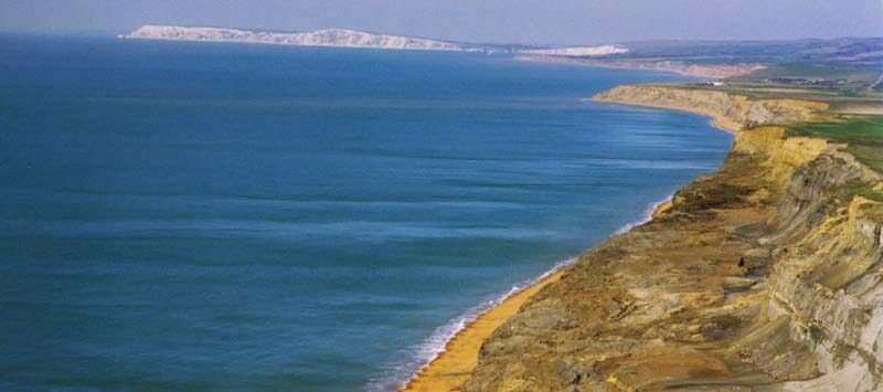 Photo image of shoreline from Chale Bay to the Needles, isle of Wight.