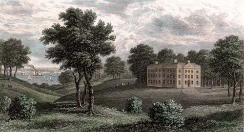 Photo image of illustration of old Austerbourne House, before the arrival of Queen Victoria and Albert.