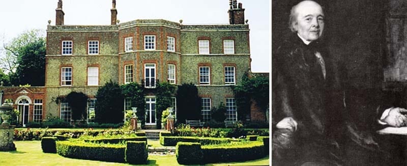 Photo montage of Nunwell House and architect John Nash 1752-1835.