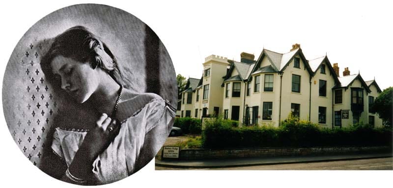 Photo montage image of Julia Margaret Cameron's photo of actress Ellen Terry. Right: Dimbola Lodge Museum