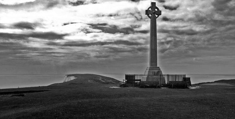 Photo image of Tennyson Monument, High Down, Freshwater isle of Wight.