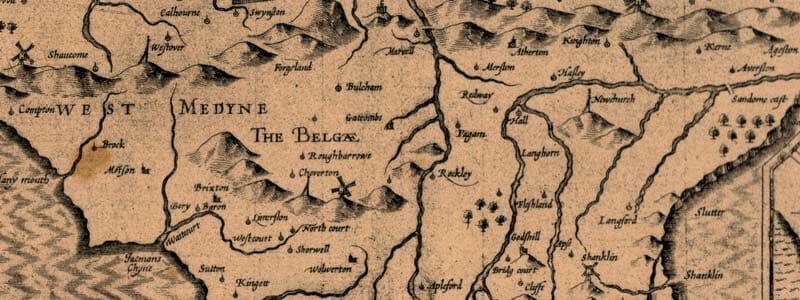 Photo image of a map of the Isle of Wight circa 1611 features an area known as The Belgae